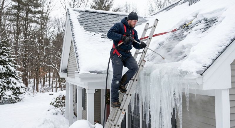 Roof Ice Dam Removal in Edmond, OK