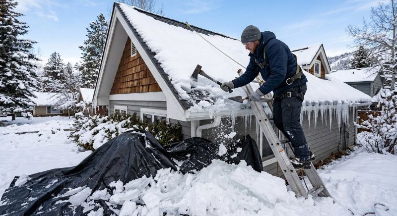 Roof Ice Dam Removal in Kent, WA